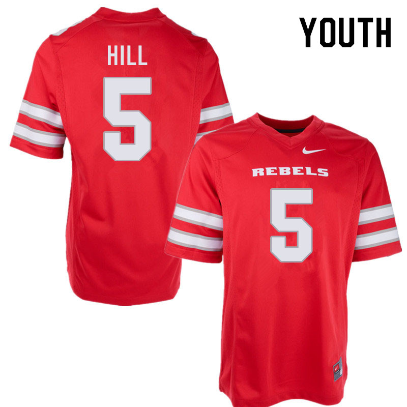 Youth #5 Phillip Hill UNLV Rebels College Football Jerseys Sale-Red - Click Image to Close